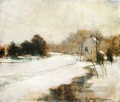 snow in Cincinnati Impressionist landscape John Henry Twachtman